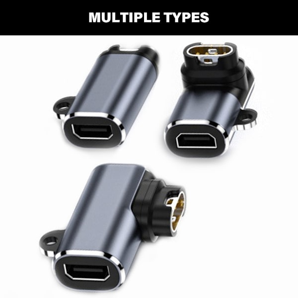 Hona till 4-Pin Hane Laddningsadapter Reparation för 7 6 5 7X 6X Klocka Svart null - Side bend