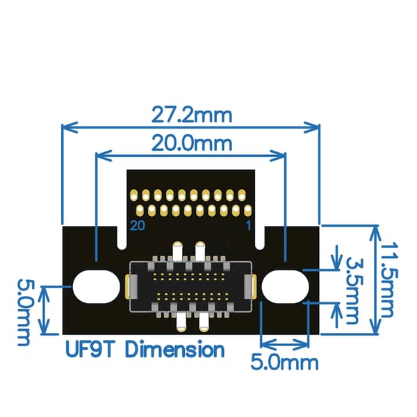 USB 3.2 20Pin Gen 2 Typ E till Typ E förlängningskabel Intern hane till hona kabel med skruvhål för moderkort 30cm