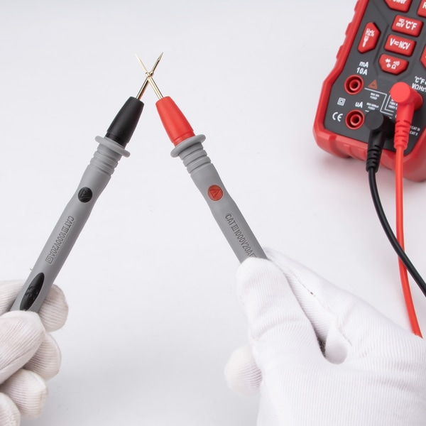 Elektrisk multimeter testledningsset Trådbrandhämmande Förgylld för skarp nålprob