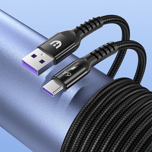 USB til USB C kabel 480Mbps overførselsladekabel til telefon laptop tilbehør 3m