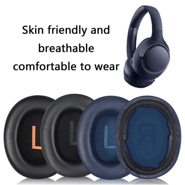 Læderhovedtelefonørepude til H3/H3 Lite headsetpuder dækker ørekopper Blue blue