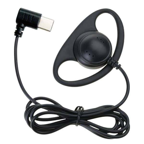 USB C/3,5 mm enkelt sidet ørekrog høretelefon 32Ohm til guidesystemer telefon tablet null - 3.5 elbow