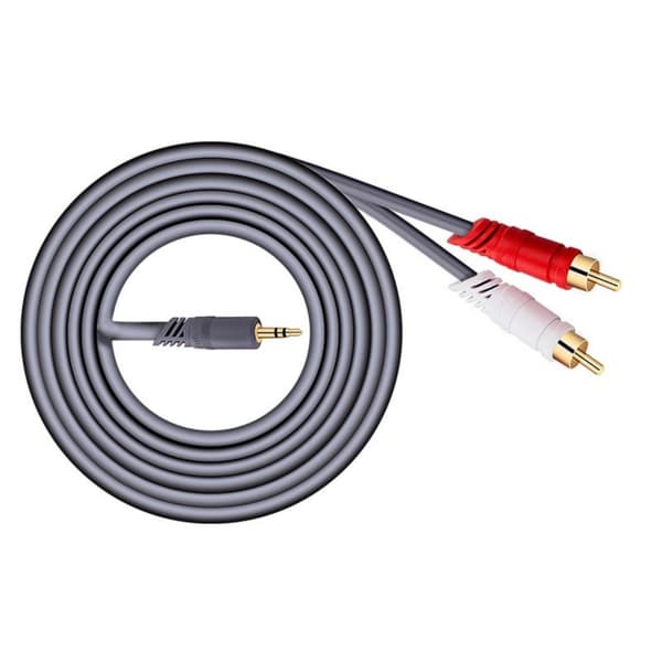 Anti-interferenskabel 3,5 mm til 2RCA lydkabel for klar lydkvalitet for audiofile 10m