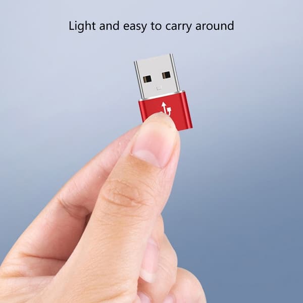 Aluminium TYPE C til USB OTG-konvertere Strøm og Data USB til USB C-adapter Red