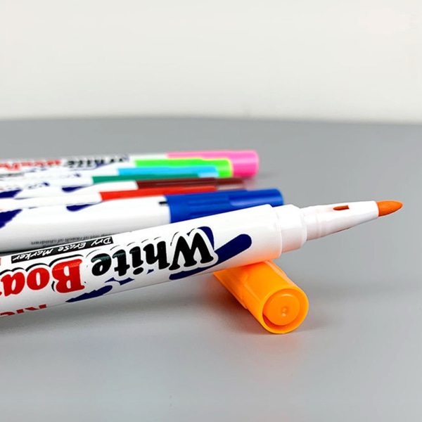 12 färger Whiteboard Marker Pennor Raderbara Whiteboard-pennor för skolkontoret