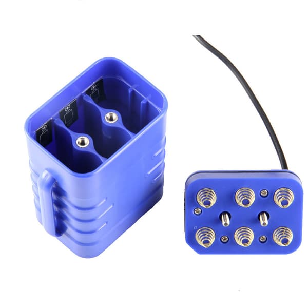 DC 8.4V USB 5V 6x 18650 Batteriopbevaring til etui Boks til cykel LED-lys celle Blue