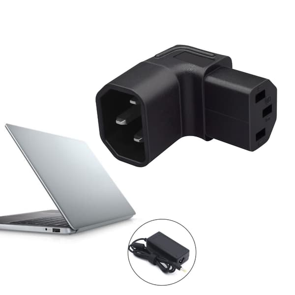 IEC320 C14 til C13-adapter C14 til C13 Opp/Ned Vinkel Forlengelsesstrømadapter Strømadapter Serverstrømadapter For PC null - D