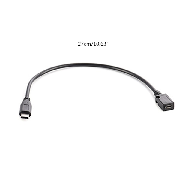 TypeC UsbC han til MicroUSB hun adapter konverter datakabel til telefoner tablets
