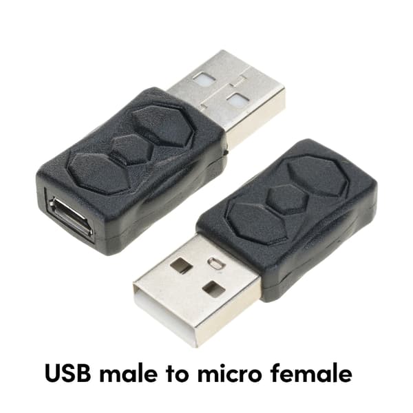 480 Mbps tovejs USB-transmissionsadapter USB2.0-adapter Micro/Mini han-hun-konverterstik null - USB to micro male