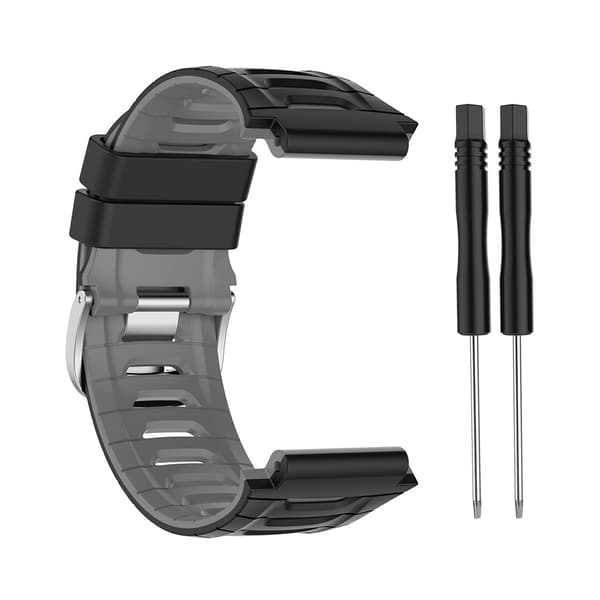 Silikonebånd Quick Release Rem til Garmin-Forerunner 920XT Smartwatch Armbånd Black red