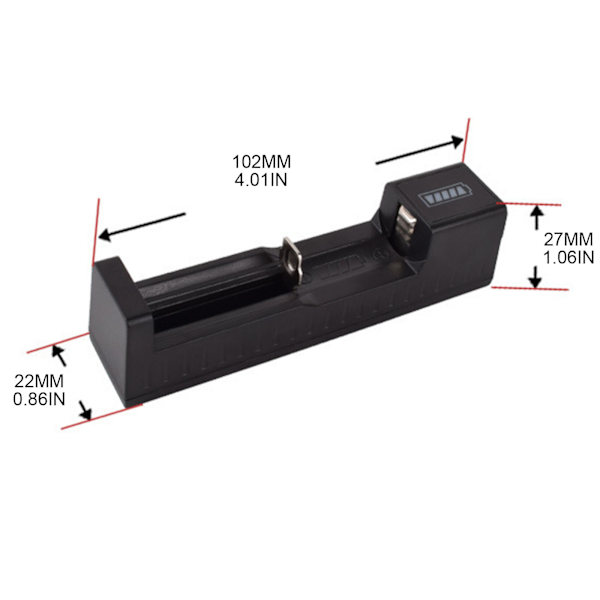 Universal Li-ion batterier Laddningsadapter Laddare för 4,2V 18650 batterier