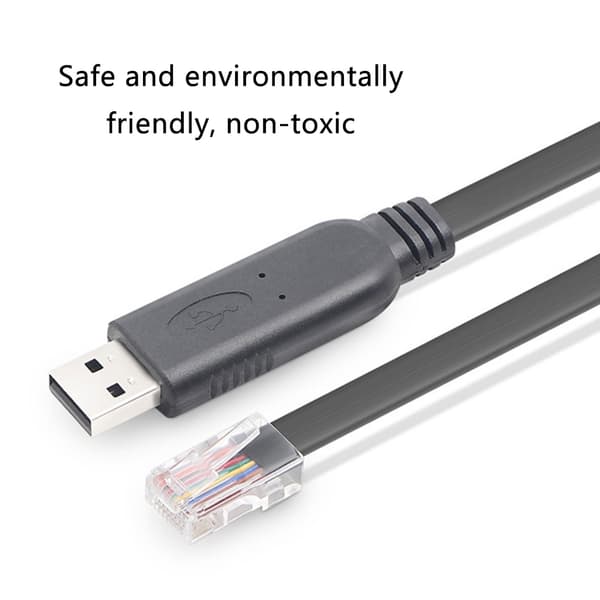Bærbart USB til RJ45 konsolkabel for nem tilslutning og fejlfinding 5m