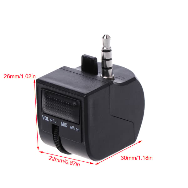 3,5 mm Mini Volym Mikrofon Mute Kontroll Headset Adapter för Kontroller VR