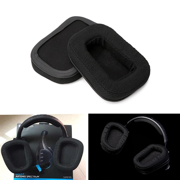 1 Par Ersättningsöronkuddar Öronmuffar för G933 G633 Surround Gaming-hörlurar