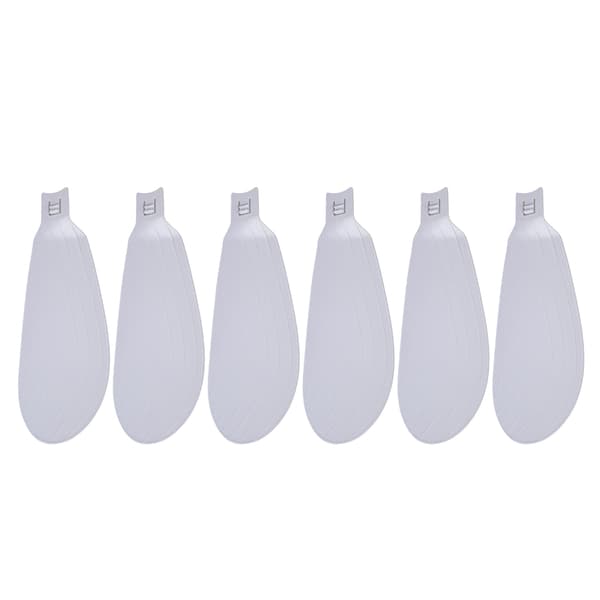 6 stk. erstatningsvifteblad 22,50 cm langt 7,7 cm bredt for E27 takvifte White