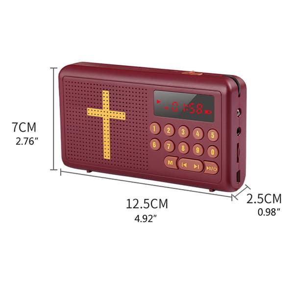 Lydbibelafspiller Elektronisk Bibel Talende Konge til James Version Bibel Lyd Red
