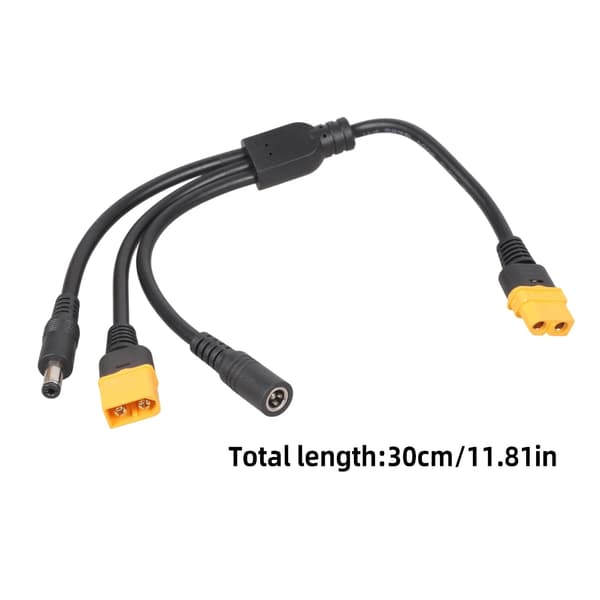 Universal XT60 tilkoblingskabeladapter med 5521-ender for ulike bruksområder