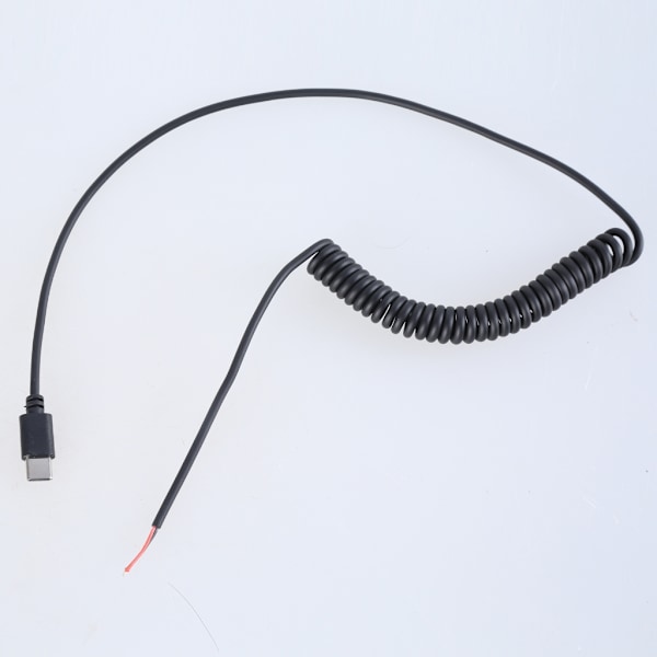USB C Strömkabel, 5V Blank Tråd Anslutning USB C Hane 2Pin Pigtail Kabel För Konsumentelektronik, Typ C Sladd