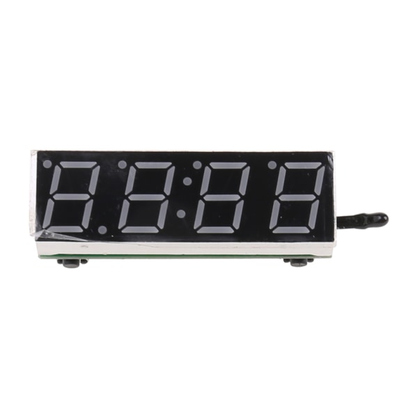 Multifunktionell digital billedd elektronisk klocka för tid Temperaturspänning 3 i 1 meter 12V 5-20V