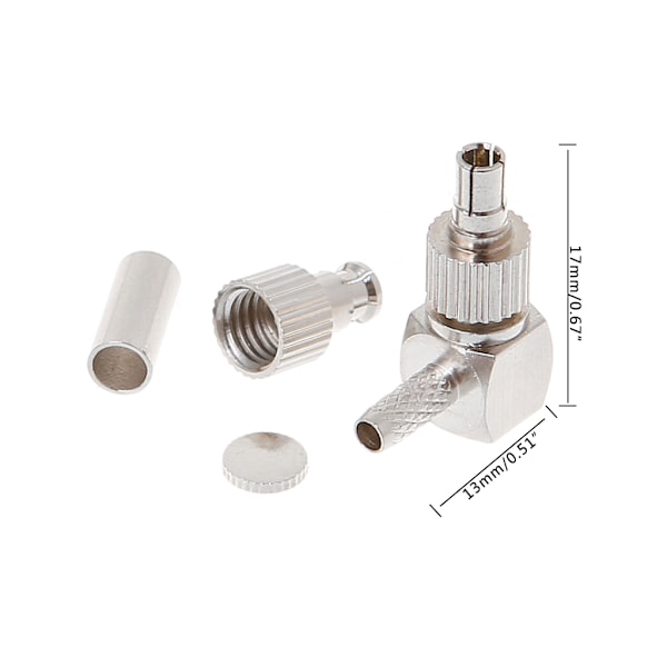 2-i-1 TS9/CRC9 Hanadapter RF-kontakt Koaxialadapter för RG174/178/316