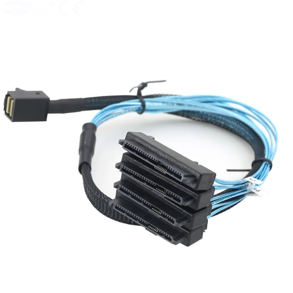SFF-8643 til 4-kanals 29-pin SFF8482 12 Gbps fullhastighetskabelkontakt for servere, lagring, dataoverføring, harddisk 50cm