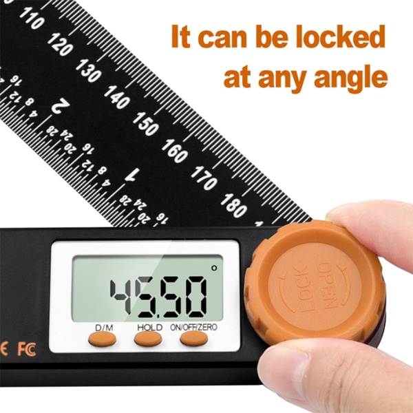 Goniometer Vinkelmätare - Digital Display Vikbar - Mäthjälpmedel Vinkel Linjal