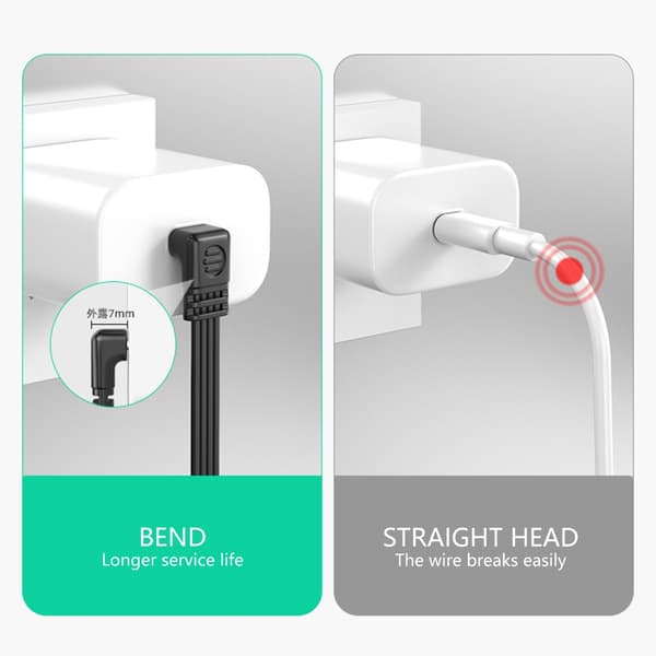 USB C - USB 2.0 -sovitin USB-sovitin OTG-kaapeli USB C -uros - USB-naaras OTG 5cm Bend up down bare
