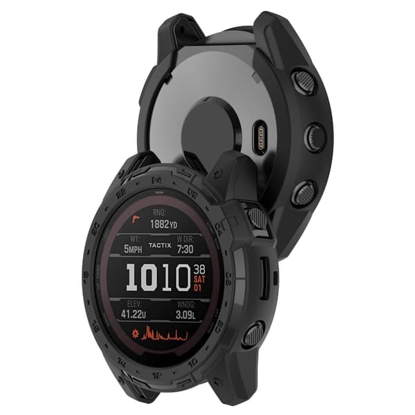 Full Edge Watch Bumper Shell Protector Case for Enduro2/Tactix7 Frame Housing Black