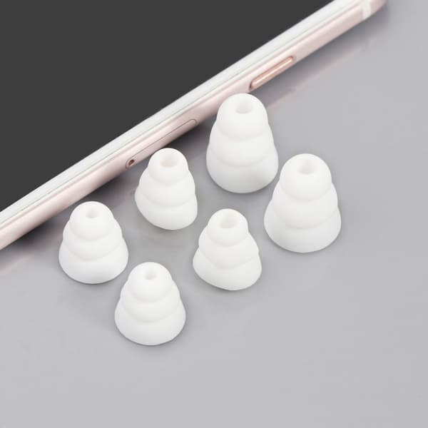 Ørepropper Hodetelefonpropper Silikon In-Ear Øretelefondeksler Erstatning 3 Par White