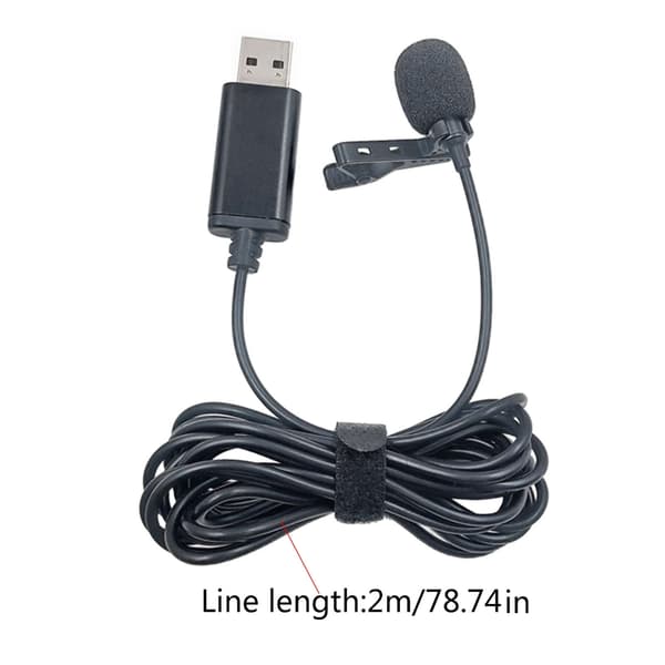Mini USB-mikrofon, slag DV Lavalier Mic Bärbara externa stereomikrofoner