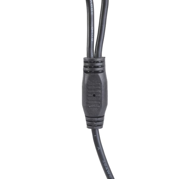 DC5521 Y Splitter Strømkabel Forlængerkabel 5,5x2,1 mm Hun til Dobbelt Han Switch White