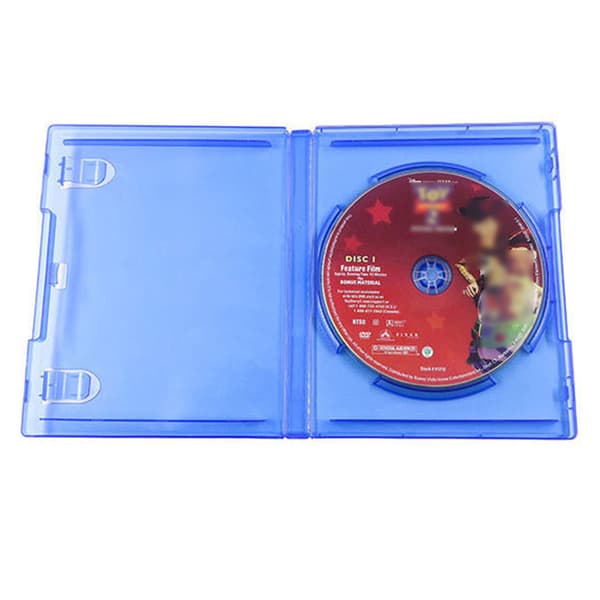 Sininen CD-singlekaksoislevyjen säilytysteline peleille