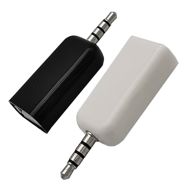 3,5 mm Aux-han til USB-hun adapter til musikstreamingsystemer i køretøjer White