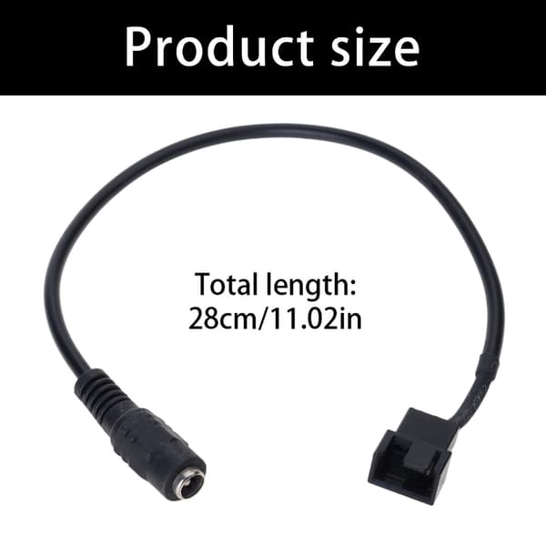 Pålitelig DC5.5x2.1mm strømadapterkabel for datavifte med sikker tilkobling