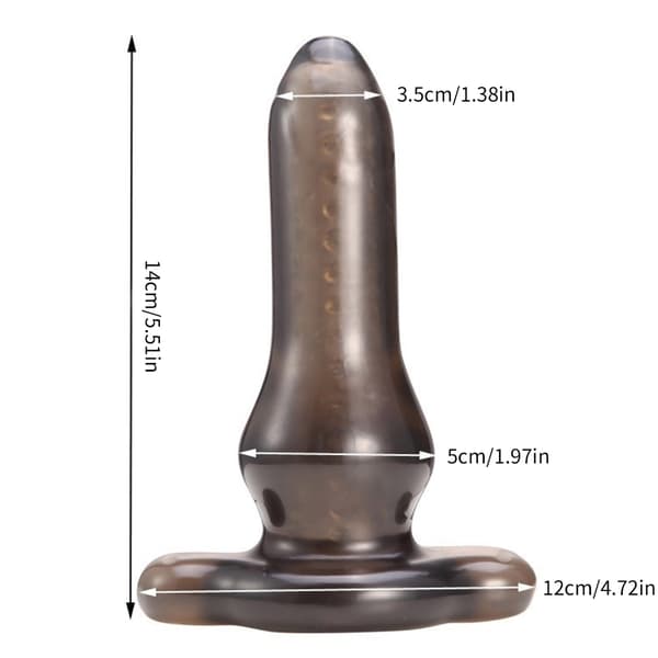 Silikone Anals Plug Hul Anals Butt Plug Sleeve Extender Velegnet til Begyndere White