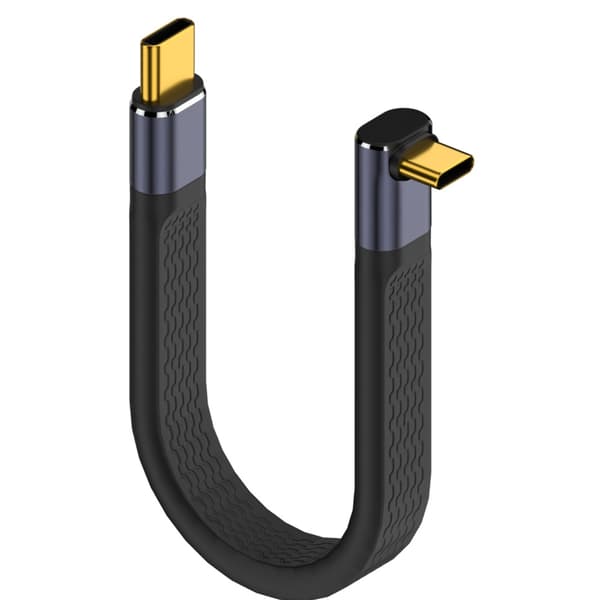 USB C Kort Kabel 240W Hurtiglading 40Gbps Overføring Silikonledning 13CM null - 5