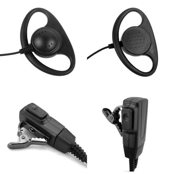 D-typ Hörlursheadset PTT-mikrofon för Talkabout Walkie Talkie 2,5 mm 1-stifts