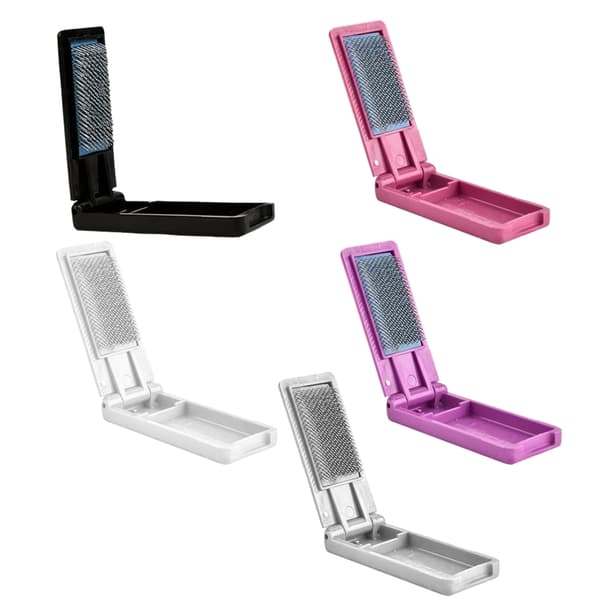 Ergonomisk greb foldbar danseskovasker rustfri stålbørster danseskovaskerbørste til fjernelse af pletter og snavs Black