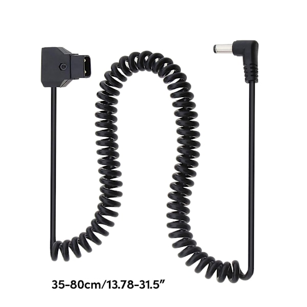 D-Tap till DC5.5x2.1MM Spiral Kabel för Bmcc Bmpc Kameror Strömförsörjningskabel