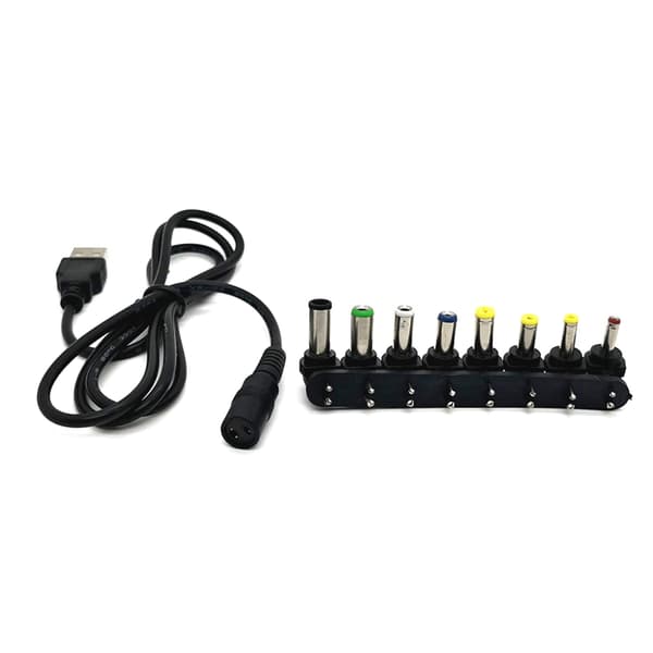 USB 5V til DC9V 12V Strømkabel til Routere Højttaler USB til DC5.5x2.5mm 8 Adaptere Opladerkabel Strømledning null - 5V line 8 headers