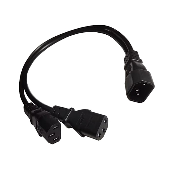 IEC 320 C14 Han till 2x C13 Hon Splitter Kabel 50cm Tungt Utförande