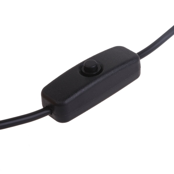 USB-kabel med strömbrytare 5V3A Typ-C till USB A Laddningskabel för Raspberry Pi 4B Black