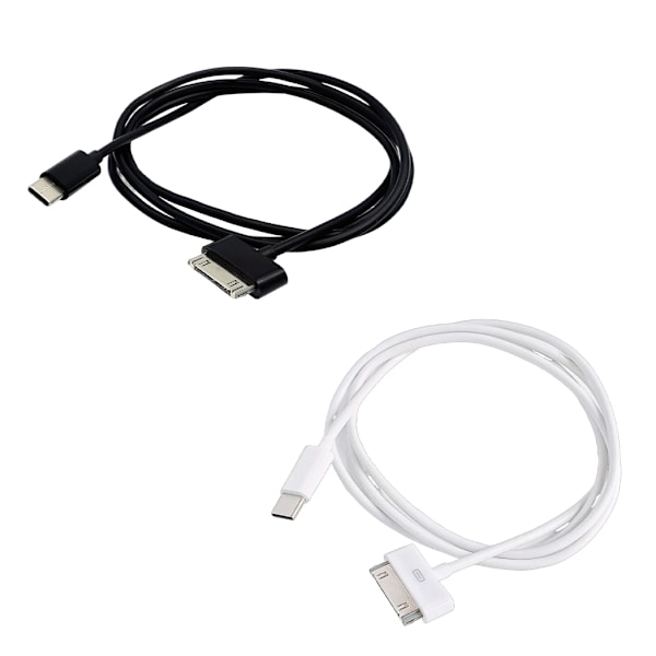 USB C till 30-pin kontaktkabel för effektiv laddning och dataöverföring för Phone 3G/3GS för Phone 4/4S White