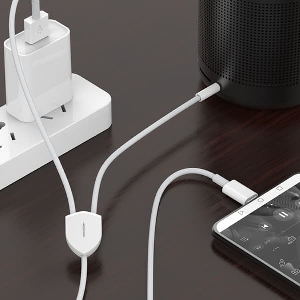 2 i 1 lydopladerkabel egnet til S22/S22 Ultra/S21/S20/Note 20 telefoner