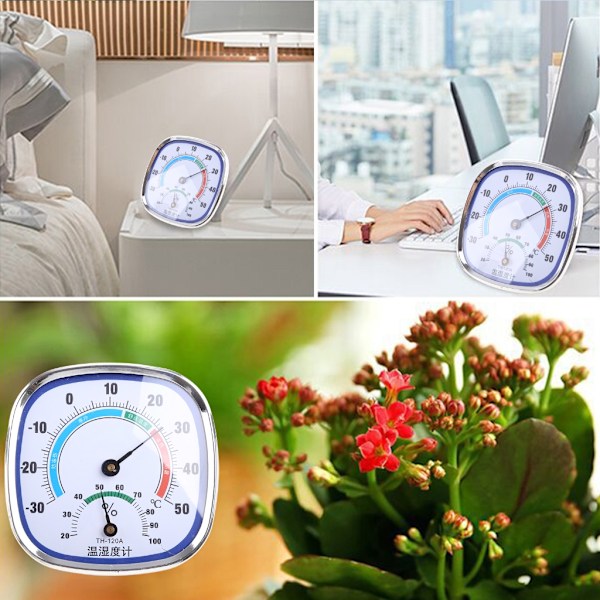Analog Termometer Hygrometer Temperaturmätare Luftfuktighetsmätare Inomhus Utomhus