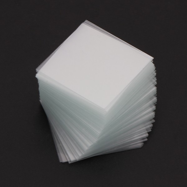 Fyrkantig cover Set Blank täckglas Slides Labmaterial Skola Utbildning Lab Ersättningstillbehör Verktyg 20x20mm