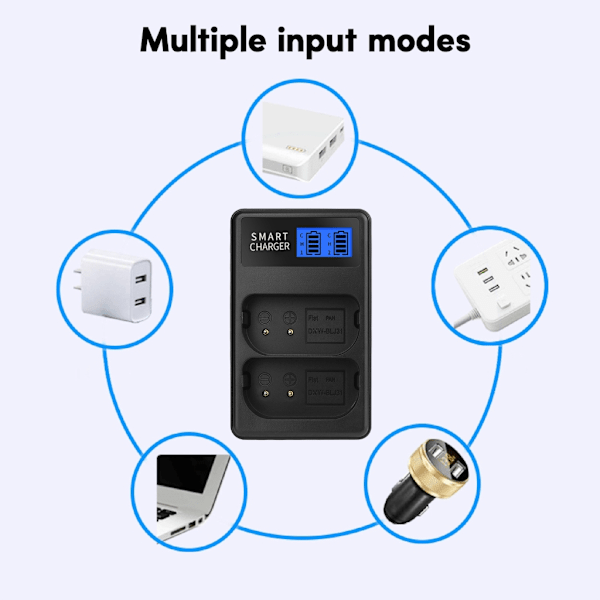 BLJ31 Batteri Dubbel Laddare för DCS1 DCS1M DCS1R DCS1RM DCS1H Kamera