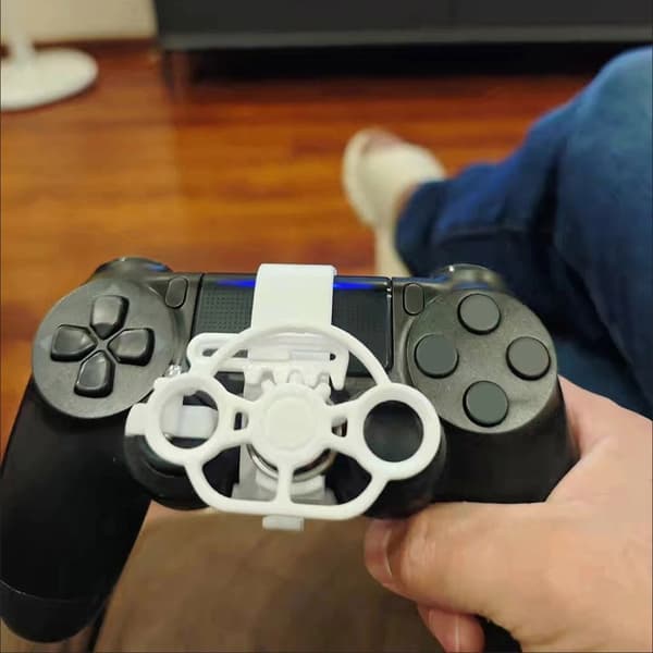 Racerbilrat Controller Udskiftning Racerbilrat til Trådløs Spilcontroller Mini Rat Controller White
