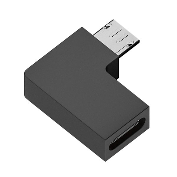 Micro USB till Typ C Dataöverföring Konverteringskontakt för Smartphone Navigation null - Bend left