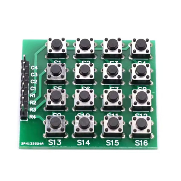 Høj Responsivitet 4x4 Matrix Tastaturmodul 16 Knapper Til Microcontroller Prototyping Projekter til STEM Undervisere 5pc